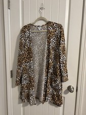LULAROE CAROLINE CARDIGAN SWEATER - ANIMAL PRINT -.SIZE XL