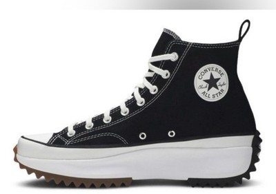 Converse Run Star Hike Platform Sneaker,Black / White /Gum Mens 9,Women s 10.5
