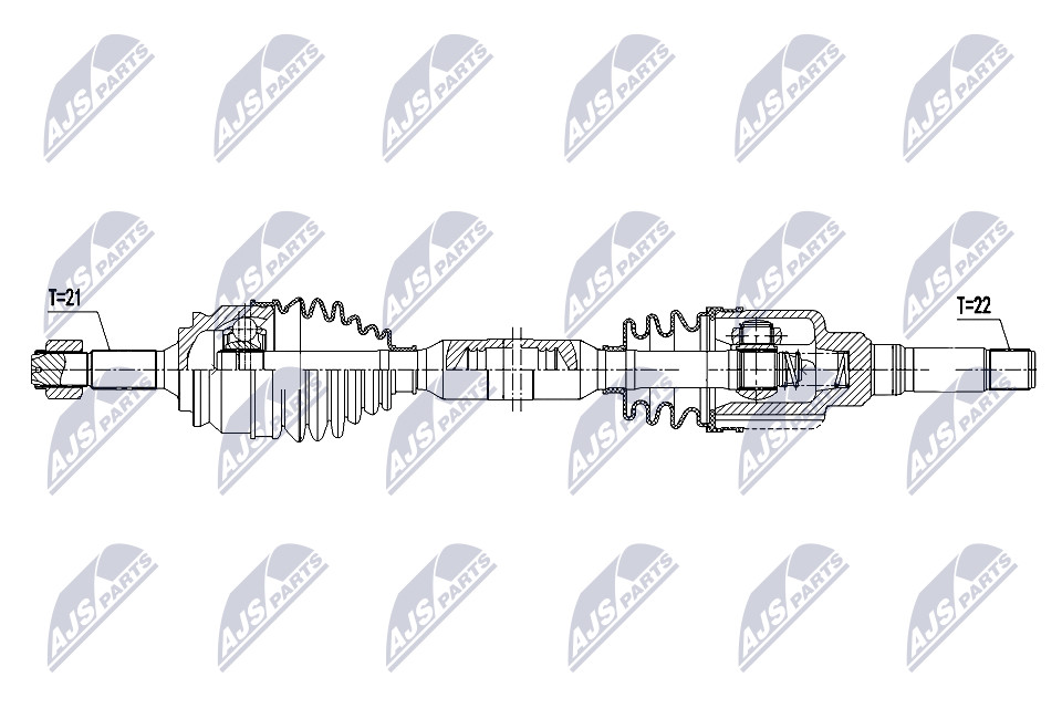 Nty Driveshaft Right For Peugeot 208 Ii 1.2 19- Opel Corsa F 1.2 19 - Image 5