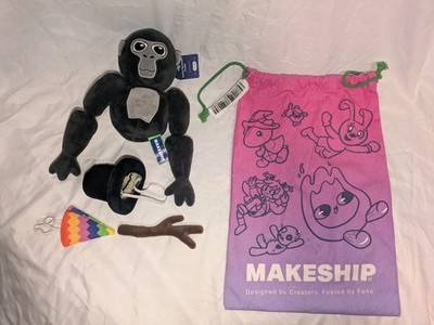 Makeship Gorilla Tag Monke Plush Limited With Tags Hats Stick and Bag *NO CODE*