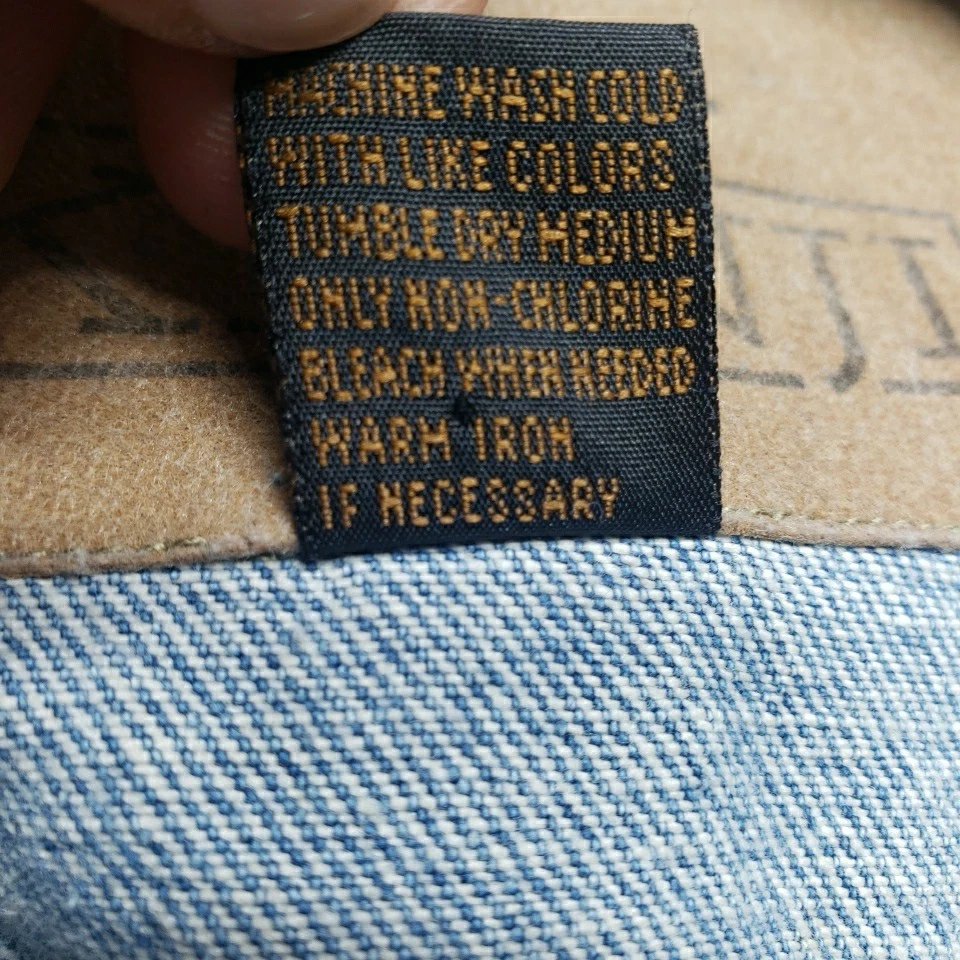 Chaqueta vaquera vintage Kenji años 90 para tareas grandes 100 % algodón abrigo de granero con botones Foto 4 de 4