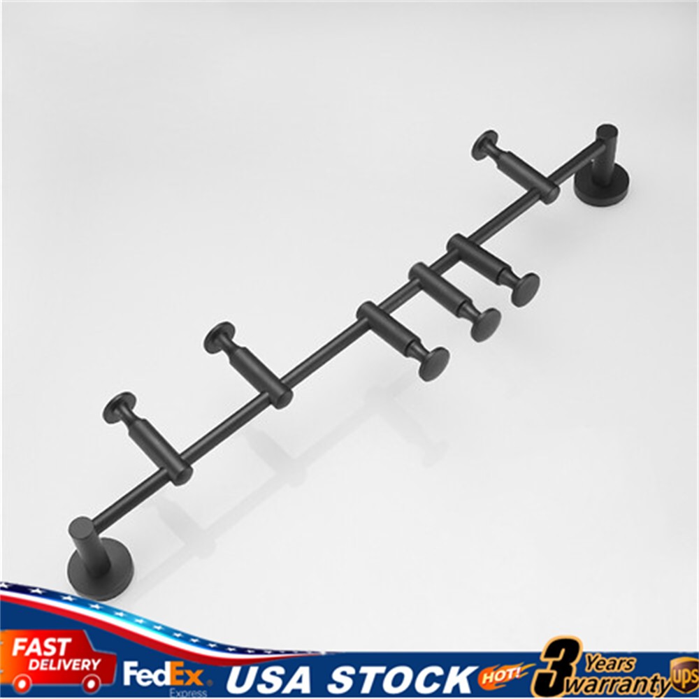 Wall Mounted Coat Rack With 6 Rust-Resistant Hooks For Hats Jackets And Clothes  