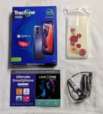 New Moto G Play 2024 6.5'' 64GB + 1 Year Tracfone service with 1500 Min/Text/Data