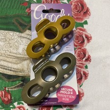Goody Large Claw Clips Hair Jaw Gold Silver Metalic 3.25  See Read 2PK