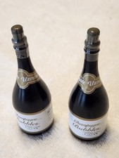 Neuf 2 pièces mini bouteilles à bulles de champagne décorations de bouteille soufflée mariage