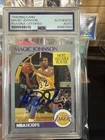 Magic Johnson Signed PSA Auto Authentic 1990-91 Hoops Los Angeles Lakers #157 97