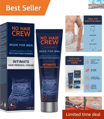Herren Intim Genital Haarentfernungscreme für empfindliche Bereiche extra sanft 100 ml