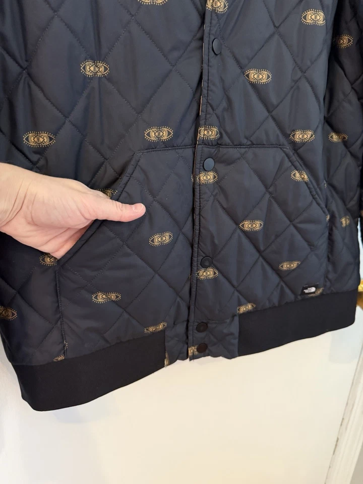 Мужская большая двусторонняя куртка-шут THE NORTH FACE The Bomber пуховик черно-золотистая - Изображение 3 из 4