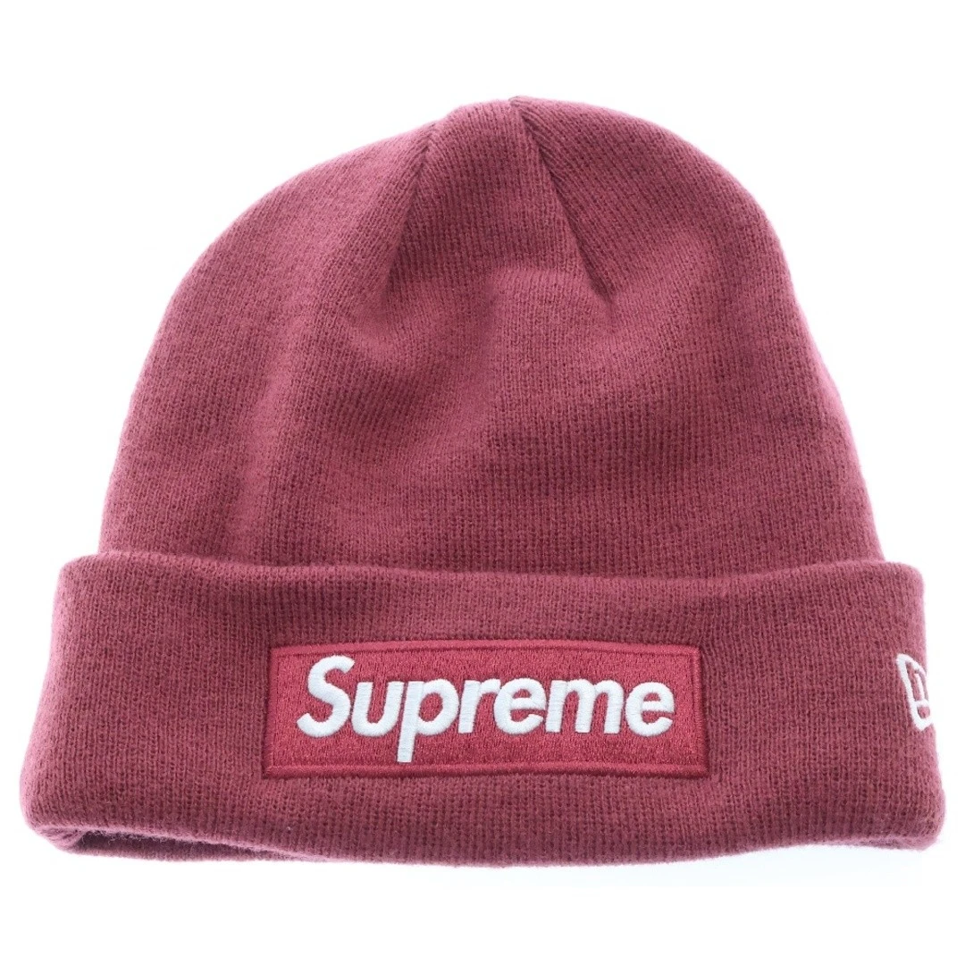 Supreme 21AW New Era boîte logo bonnet tricot chapeau rouge d'occasion 0aa039a21183c2270a3cc4437