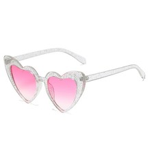 Heart Sunglasses for Women Trendy Cat Eye Love Shaped Sunglasses Vintage Love...