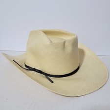 Vintage Resistol 4X Shantung Panama straw cowboy hat in size 7
