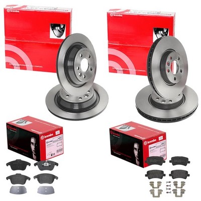 brembo BREMSSCHEIBEN + BELÄGE VORNE + HINTEN passend für LAND RANGE ROVER EVOQUE