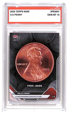 #ad U.S. Penny 2025 Topps Now #PENNY Graded Gem Mint 10 $24.99