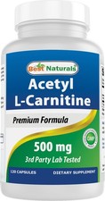 Best Naturals Acetyl L-Carnitin 500 mg 120 120 Stück (1er Pack), weiß 