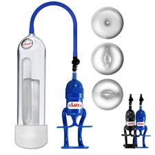 LeLuv Penis Pump EasyOp 2.25" x 9" Magic Cylinder, Z-Grip Handle, Magic Sleeve