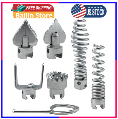 7Pcs Drain Cleaner Combination Cutter Head Set, 16mm Dredging for Ridgid k50
