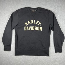 Y2K Harley Davidson Biker H-D Race Font Oversized Crewneck Sweatshirt Size Large