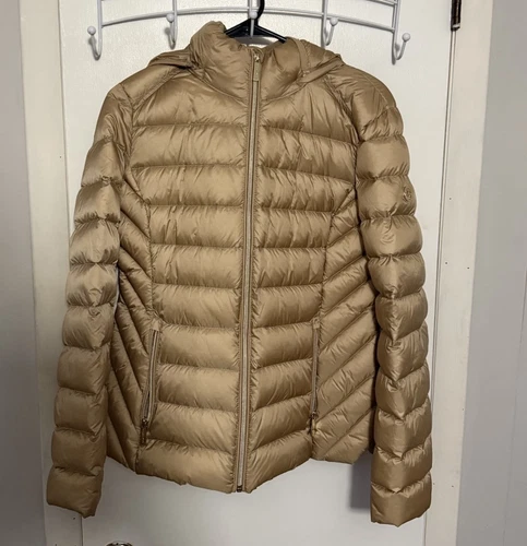 Giacca donna Michael Kors leggera nuova confezione piumino kaki puffer taglia M