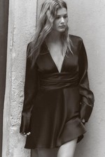 ZARA Women's SATIN EFFECT MINI DRESS XS Very Classy Sexy NWT