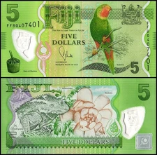 Fiji 5 Dollars, 2013 ND, P-115a.1, UNC Polymer