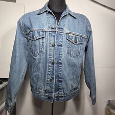 Levis Strauss Signature Series Blue Jean Denim Jacket Coat Size Medium Ll-1056