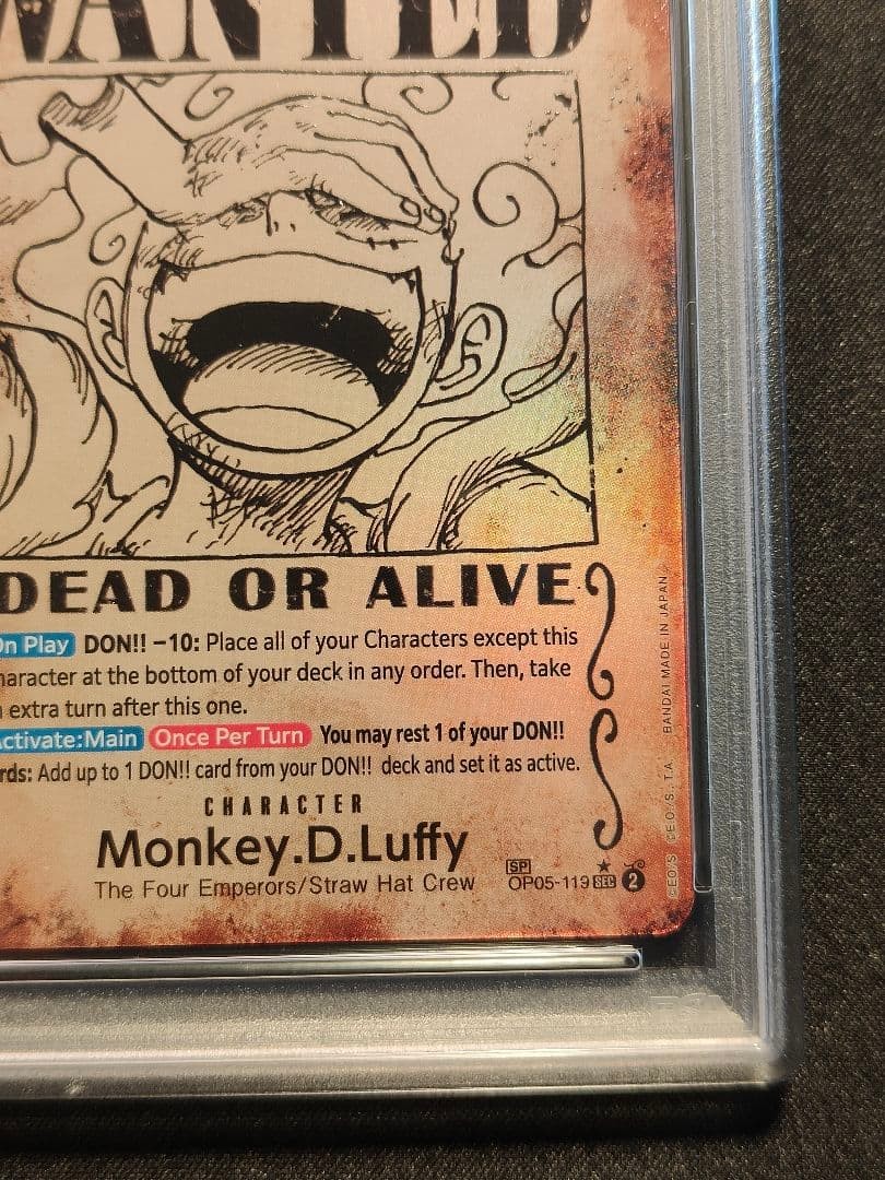 PSA10 one piece card [English Version] Monkey D. Luffy Wanted