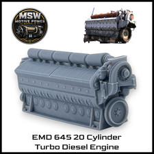 O Scale 148 Emd 645 20-cylinder Turbo Diesel Engine Model Scenery World O Scale 148 Emd 645 20-cylinder Turbo Diesel Engine Model Scenery World