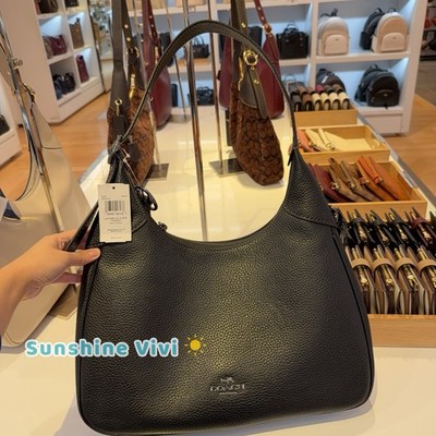 NWT Coach Ella Shoulder Bag Soft Pebble Leather CCE47 Gunmetal
