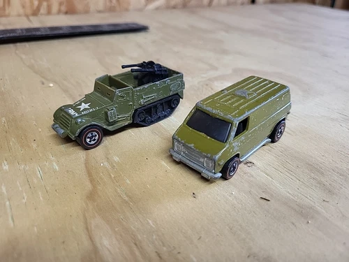 Hot Wheels Redline Gun Bucket Military Truck Vintage Toy Cars 1974 Hong Kong