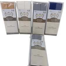 Sew-Ology Double Fold Quilt Binding Bias Tape 7/8" x3 Yds Tan/Ivory/Grey/Nvy D33