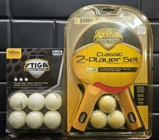 Stiga Ping Pong Paddle 2-player Set Master Series T1501 2008 & 6 Balls Sealed 