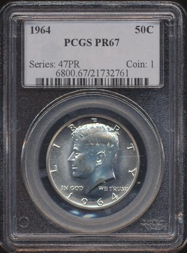 1964  Kennedy Half Dollar PCGS PR 67