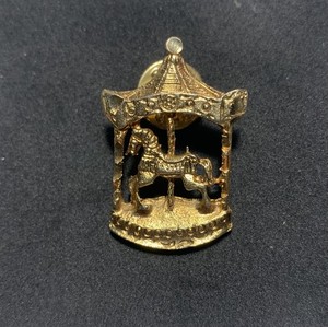 Vintage Indiana 1994-95 Carousel Horse Lapel Pin Gold-Tone