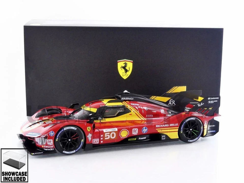BBURAGO 1/18 - FERRARI 499P 3.0L TURBO V6 - WINNER 24H LE MANS 2024 16312-50-BV