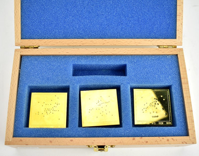 David L Ellis HRBW Rockwell B Hardness Calibration 3 Block Set 43.21 64.92 86.14