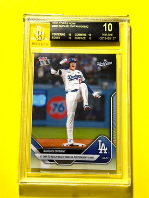 大谷翔平 2025MLB Topps Now #906 PSA10 OHTANI 2025 TOPPS NOW #906 WORLD SERIES /56892 SHOHEI OHTANI BGS 10 BLACK