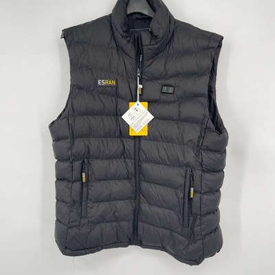Esran Lightweight Heated Vest Unisex Long Lasting Warmth 6 Heating Zones Recharg