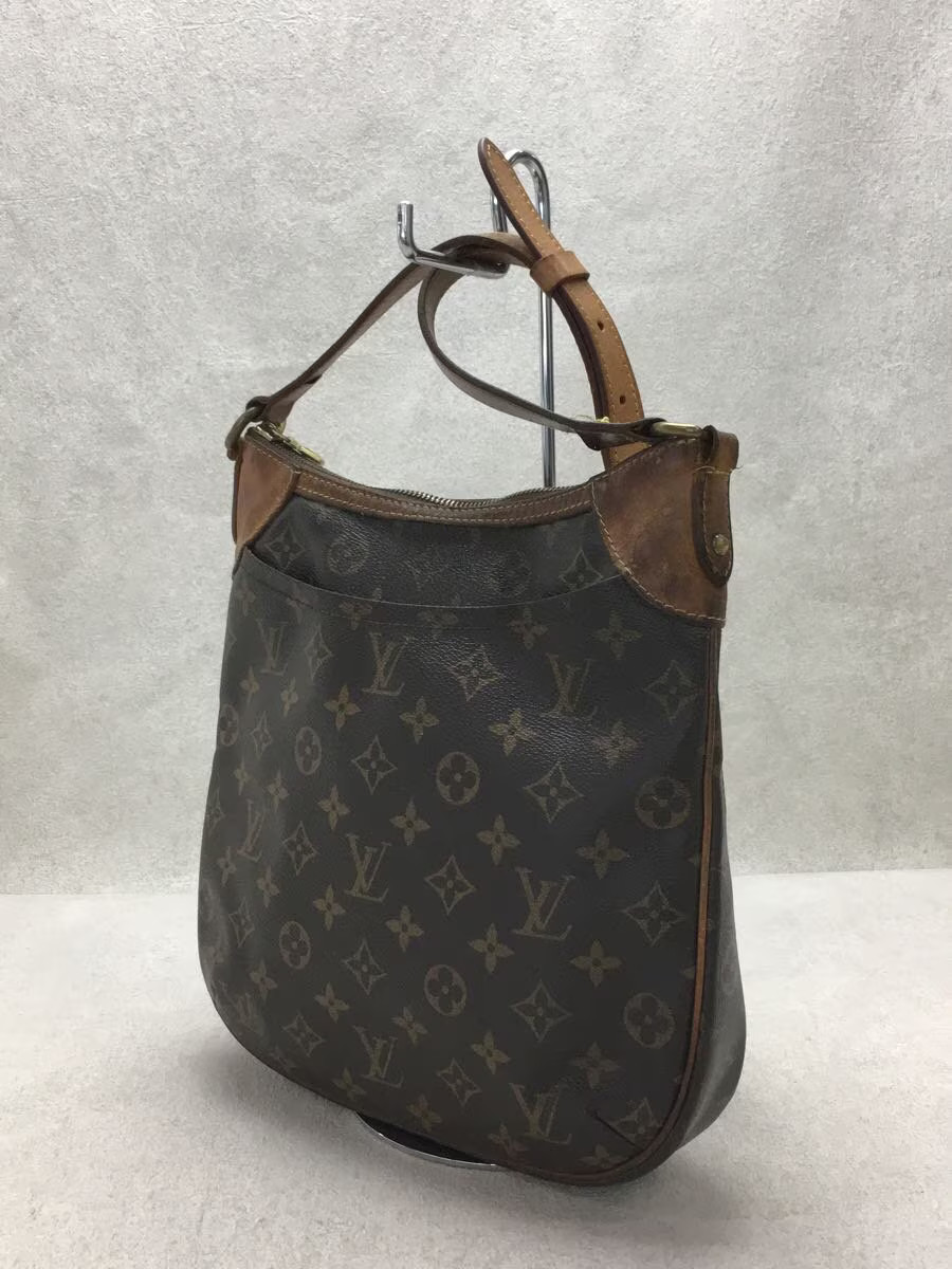 Louis Vuitton Odeon MM Crossbody Bag in Grey Leather