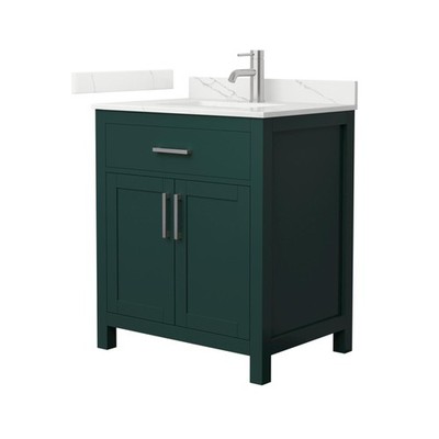 Wyndham Collection WCG2424-30S-QTZ-UNSMXX Beckett 30'' - Green / Giotto Quartz