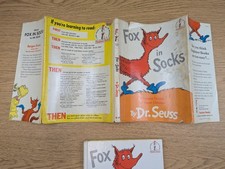 Fox in Socks Dr. Seuss Genuine 1st Edition Dust Jacket 1965 Rare Beginner Book