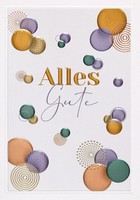 Alles Gute Allgemeine WüNsche Unverpackte GlüCkwunschkarte Mit Umschlag Punkte