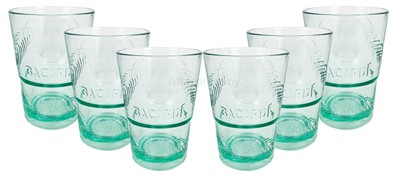 Bacardi Rum KUNSTSTOFF Glas - Gläser Set - 6x Kunststoff Gläser Mojito Longdrin