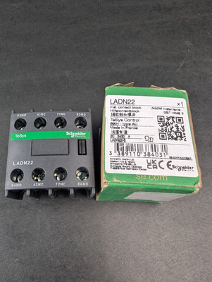 TeSyS SCHNEIDER Auxiliary Contact Block: 2NO/2NC, 10 A Max Current LADN22 3DB62