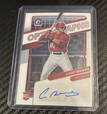 2022 Donruss Optic #OG-CW Cody Wilson Optigraphs Auto Rookie Nationals