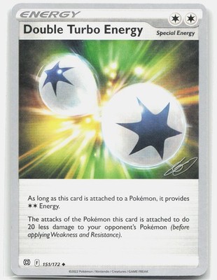 Double Turbo Energy 2023 Gabriel Fernandez 151/172 U World Champion Pokemon LP