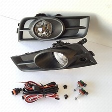 For 2011-2014 Chevrolet Cruze Clear Lens Fog Lights W Switch Bulb Bezel Pair
