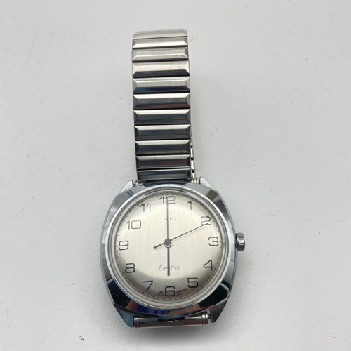 Vintage TIMEX Electric Herrenuhr Taiwan Edelstahl Speidel Band