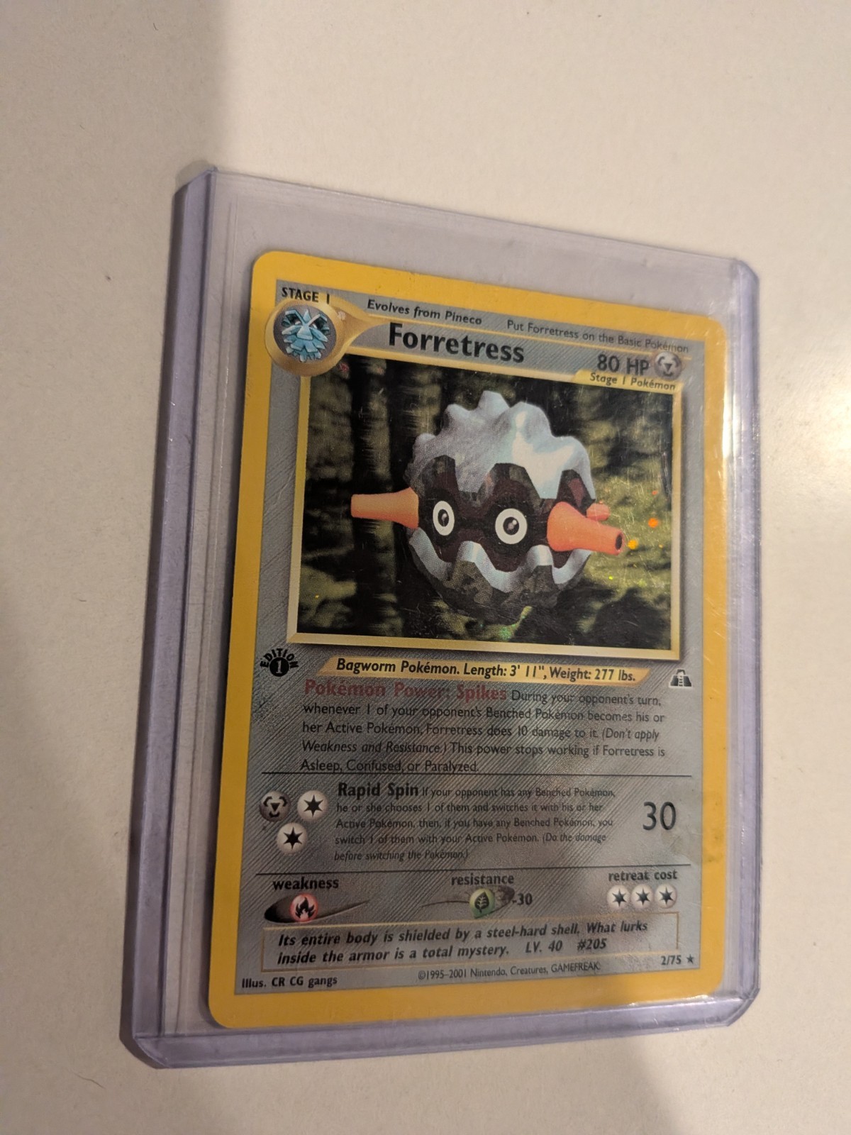 FORRETRESS 🏰 1ST EDITION HOLO ✨ 2/75 Neo Discovery #2 Vintage TCG Pokémon Card