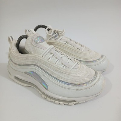 Nike Air Max 97 Triple White Women Hologram Running Shoes 8.5 US CJ9706-10