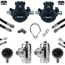 SF-1: Set Sidemount Apeks XTX 50 - Flex nero - Flex Inflator - 0-360 bar